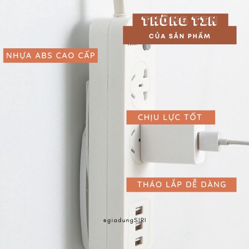 DEAL SỐC Giá Đỡ Dán Tường Treo Ổ Điện, Modun Wifi, Móc Treo Các Vật Dụng Nhà Cửa Nhựa Cứng ABS Chắc Chắn Lên Đến 10kg