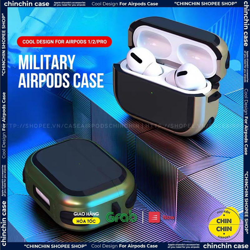 Case Vỏ Bọc Airpod 1 2 Pro Nhựa TPU PC 2 Lớp Cao Cấp Chống Va Đập Chống Bám Bụi Siêu Bền Đẹp - Chinchin Case