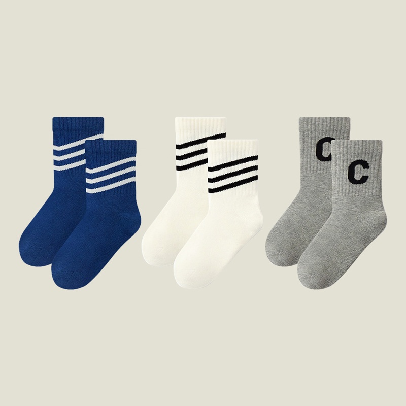 Tất thể thao CHEERFUL MARIO vải cotton thời trang mùa đông mới cho học sinh nam/ trẻ em vừa và lớn