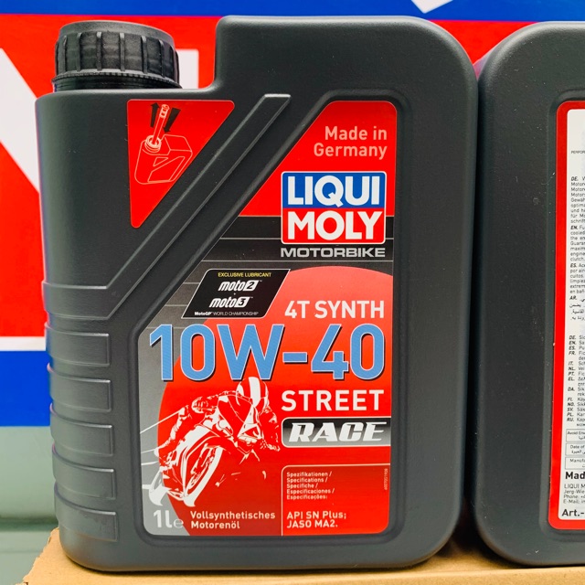 Bán Sỉ - Dầu Nhớt Liqui Moly Motorbike Synth 4T Street Race 10W-40 API SN Plus Jaso MA2 Made in Germany