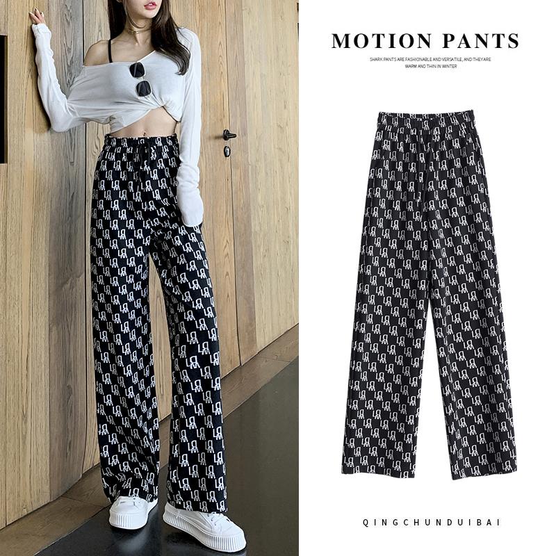 Quần Dài Lưng Cao Ống Suông Thời Trang Xuân Hè Cho Nữ