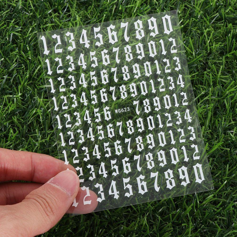 OCEANMAP Miếng Dán Trang Trí Móng Tay 3D Hình Chữ Số Phản Quang Dành Cho Nữ