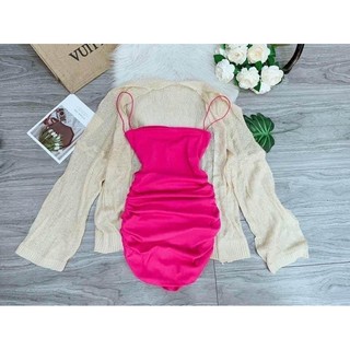 Đầm body 2 dây nhúng