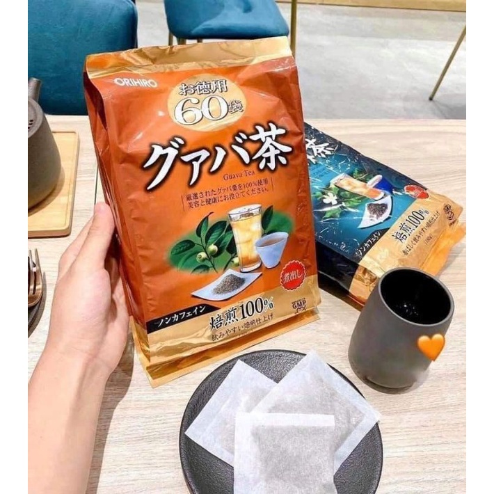 Trà Ổi Orihiro Nhật Bản Gói 60 túi lọc - Trà lá ổi Guava tea Nhật Bản Hỗ Trợ Giảm Cân