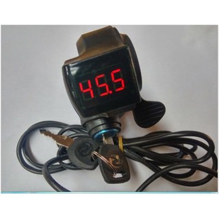 Tay ga xe đạp điện 2 nấc khóa, chỉnh ga bằng cách gạt ngón cái, lắp xe đạp thể thao