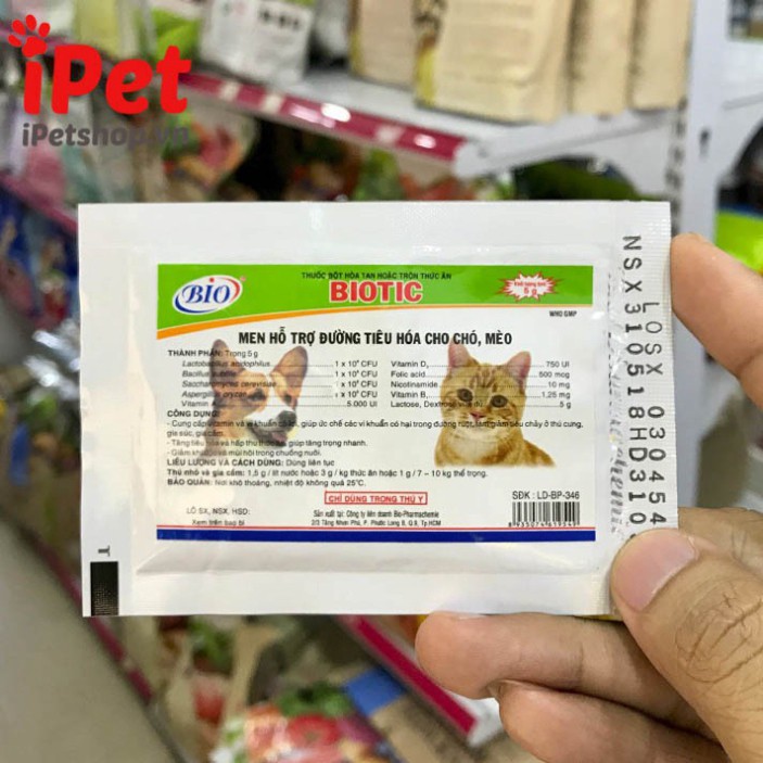 SSE NDA Men Tiêu Hóa Cho Chó Mèo BIOTIC 5g - iPet Shop 50 SSE