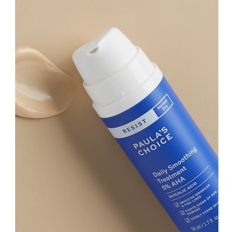 Lotion Loại Bỏ Tế Bào Chết, Làm Sáng & Giúp Da Mềm Mịn Paula's Choice Resist Daily Smoothing Treatment With 5% AHA 50ml