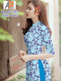 Vải áo dài hoa nhí