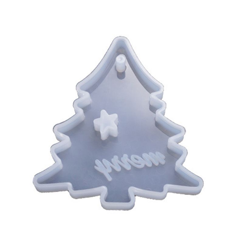 Khuôn Silicone Làm Mặt Dây Chuyền Hình Cây Thông Giáng Sinh