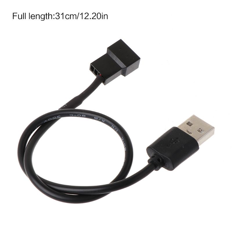 Dây Cáp Kết Nối Quạt Tản Nhiệt Máy Tính 22AWG Chuyển Đổi 5V USB 2.0 A Male Sang 3 / 4-Pin PC