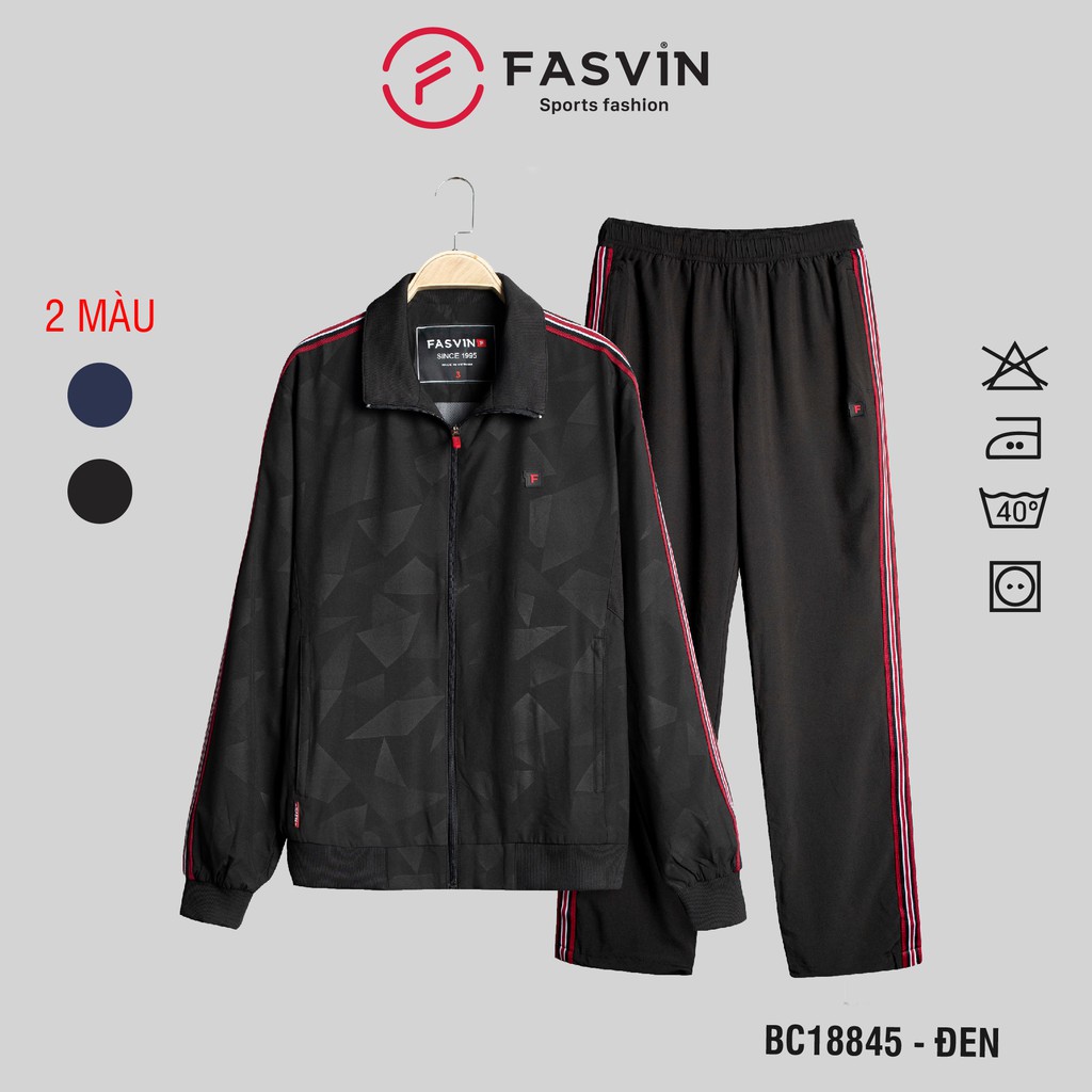 Bộ thể thao nam Fasvin BC18845.20 bộ gió nam 02 lớp vải gió chun co giãn. | BigBuy360 - bigbuy360.vn