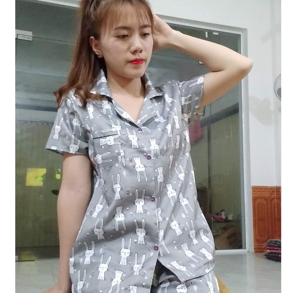 [ Xả Lỗ ] Đồ Bộ Pijama Ngắn Tay Xinh Xắn Dành Cho Nữ Form Dưới 60kg | BigBuy360 - bigbuy360.vn