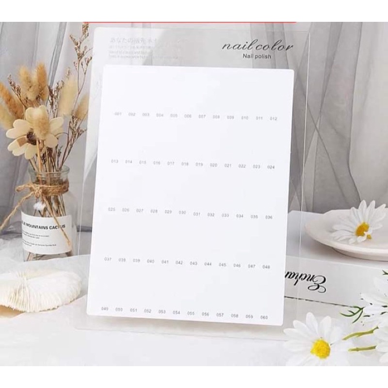 Bảng mica trưng mẫu kèm thanh chống