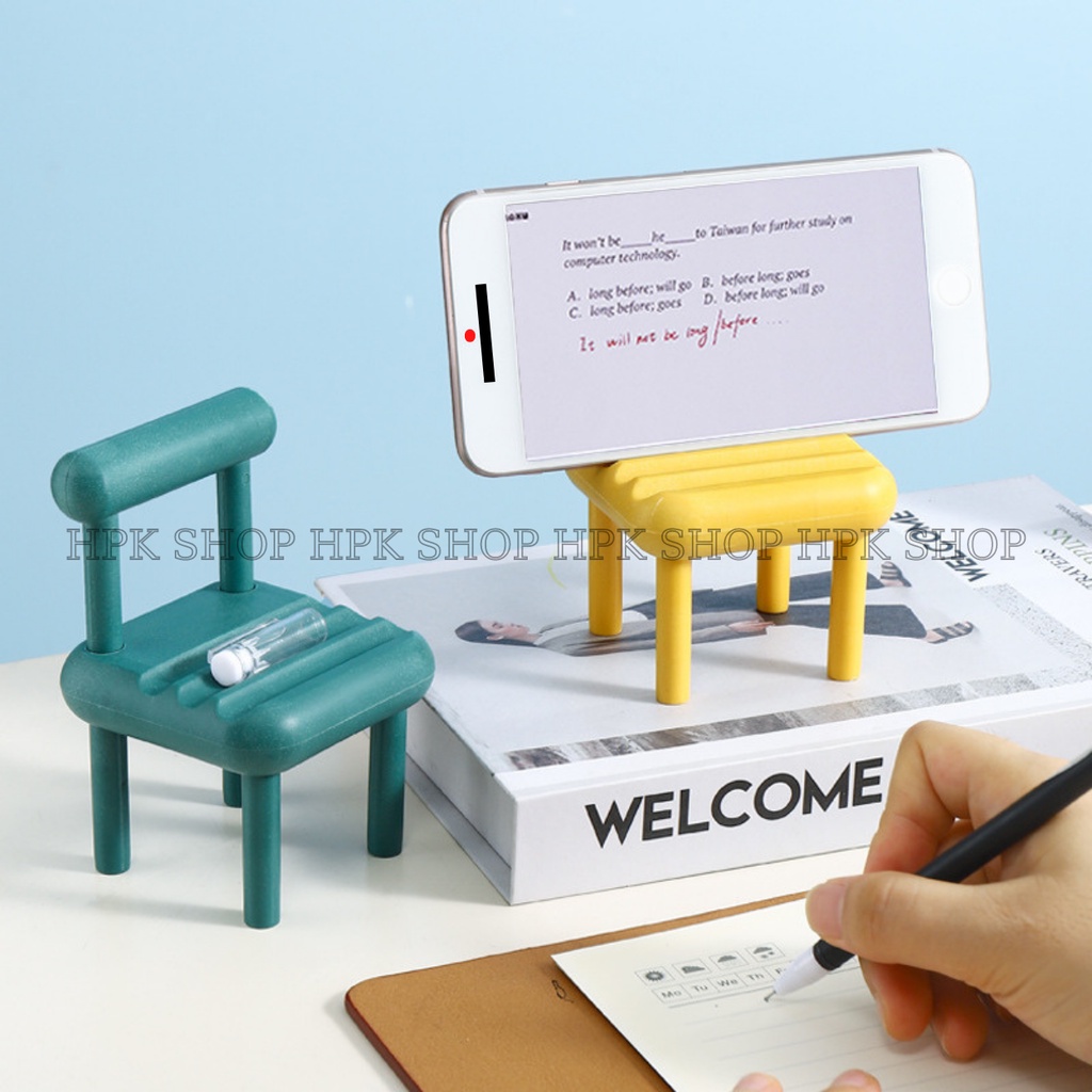 Giá Đỡ Điện Thoại, iPad Hình Ghế Để Bàn Đa Chức Năng Nhiều Màu Tùy Chọn