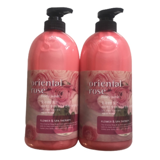 Sữa tắm massage hương hoa hồng Welcos Oriental Rose Shower Gel  750ml hàng nhập khẩu