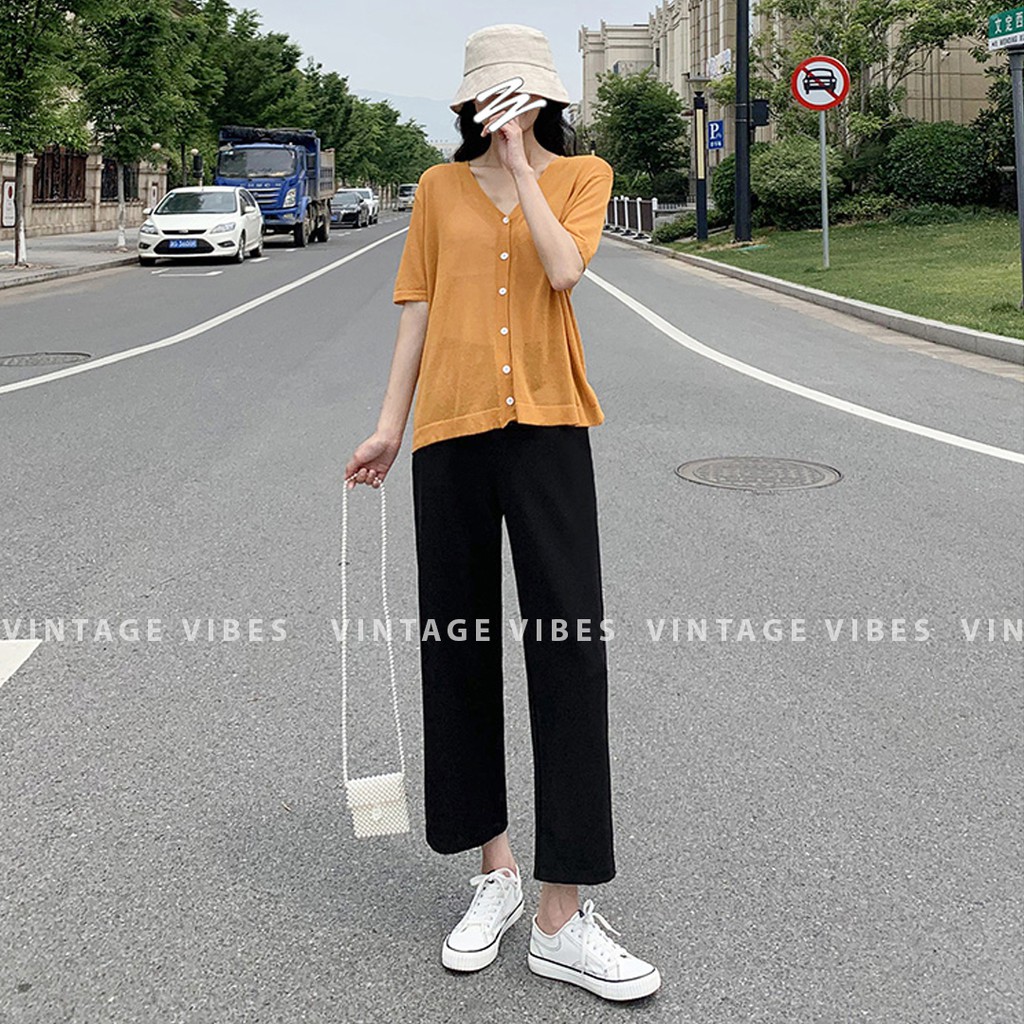 [Mã FAMARAL2 giảm 10K đơn 50K] Quần tây hack dáng Hàn Quốc Ulzzang (hàng QC) - Ảnh thật