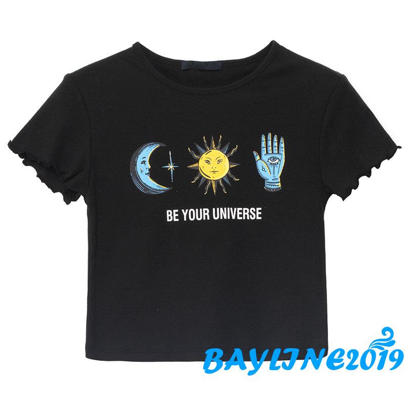 Áo Thun Nữ Ngắn Tay Cổ Tròn Thời Trang