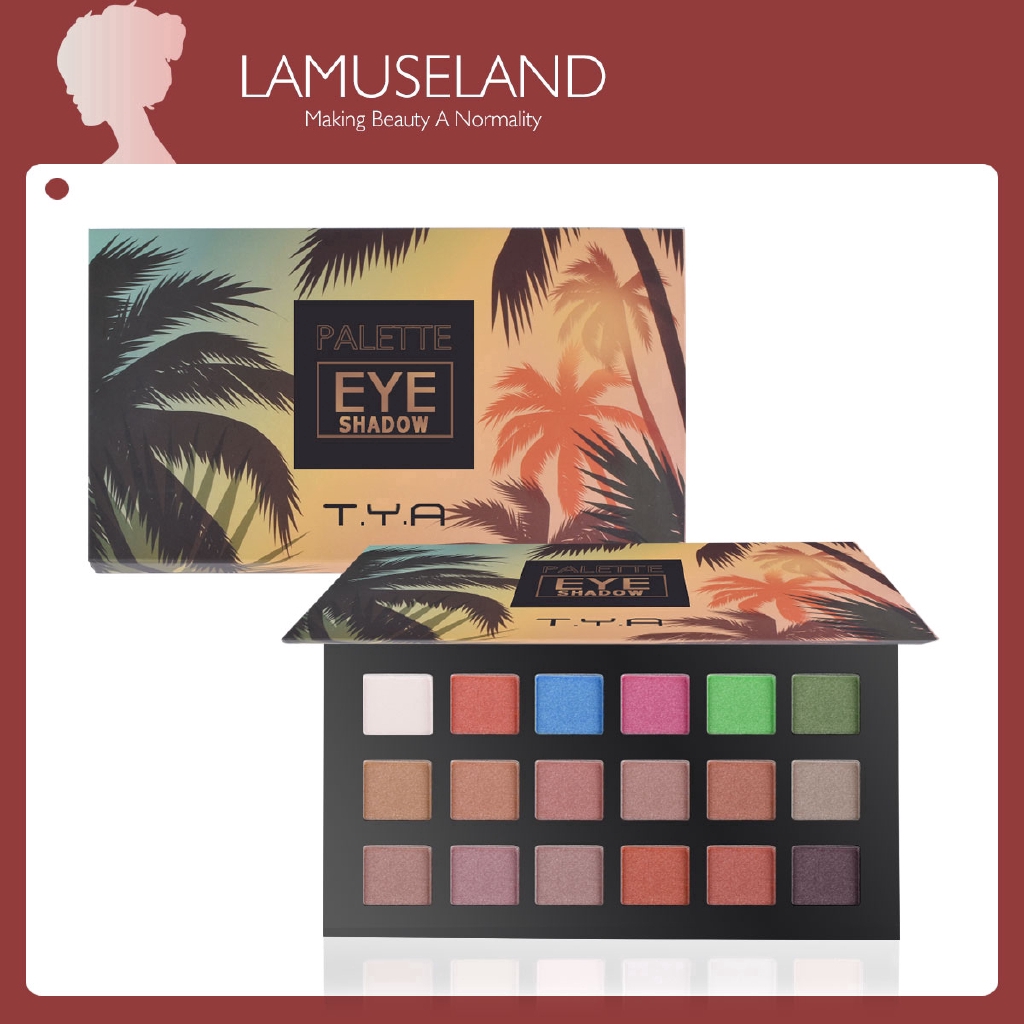 Bảng phấn mắt LAMUSELAND 18 màu nhũ trang điểm làm đẹp 21.6g J0022 | BigBuy360 - bigbuy360.vn