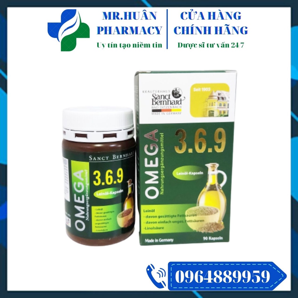 Omega 369 Leinol Kapseln (Lọ 90 viên) của Đức - Giúp giảm mỡ máu, bổ não, cải thiện trí nhớ, hỗ trợ cải thiện thị lực