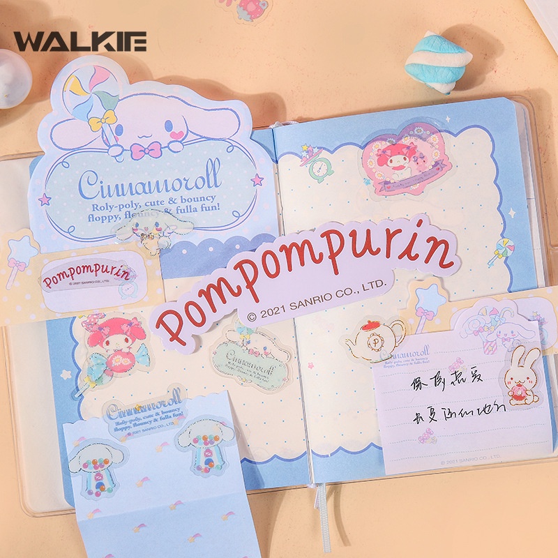 Túi 16/48 Nhãn Dán Họa Tiết Hoạt Hình Melody Cinnamoroll Kuromi Đáng Yêu Bằng PVC DIY