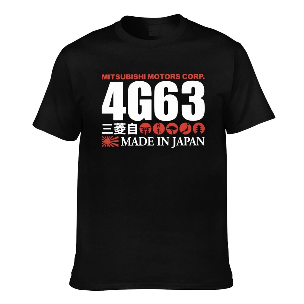 Mitsubishi 4G63 Lancer Evolution Galant Vr-4 E39A Eclipse Airtrek Áo thun nam tay ngắn
