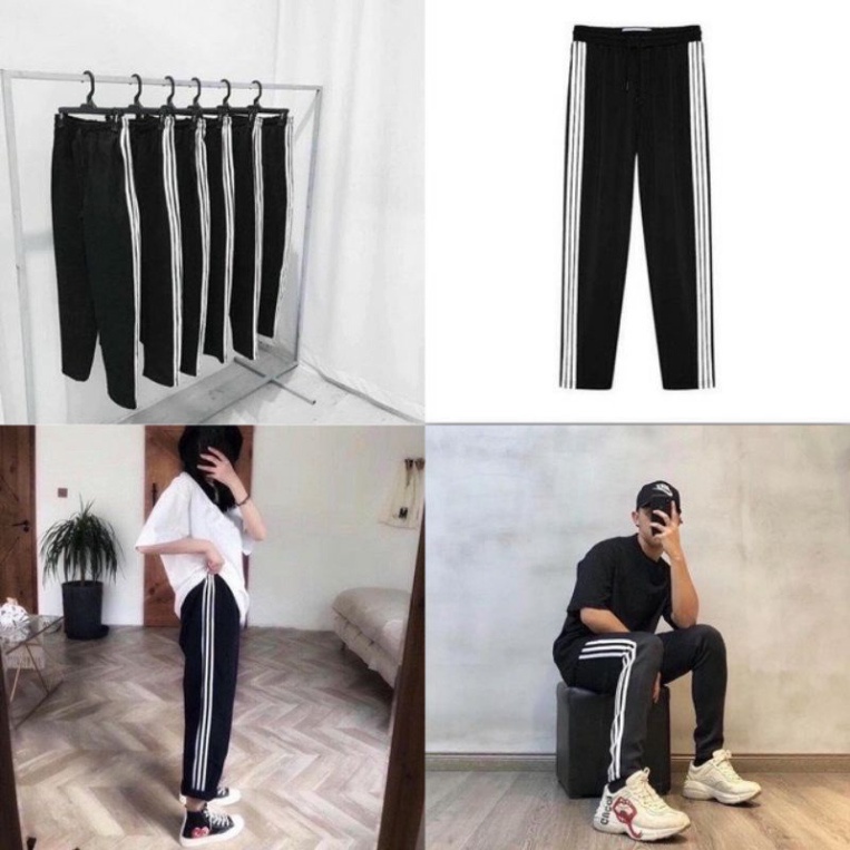 Quần dài thể thao 3 sọc quần jogger nam nữ chất dày dặn hàng cao cấp đi làm đi học mặc thoải mái