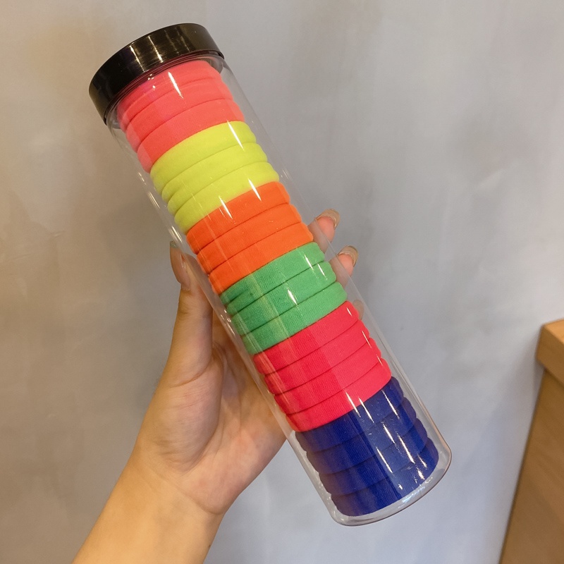 Dây cột tóc co giãn bằng cao su nhiều màu sắc thời trang đơn giản cho nữ