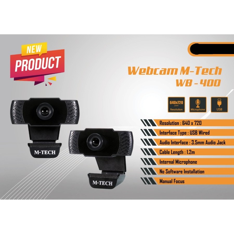 Webcam M-Tech Wb-400 720p Kèm Mic | BigBuy360 - bigbuy360.vn
