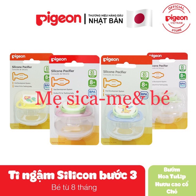 Ti ngậm silicon Pigeon bước 3 cho bé từ 8 tháng trở lên