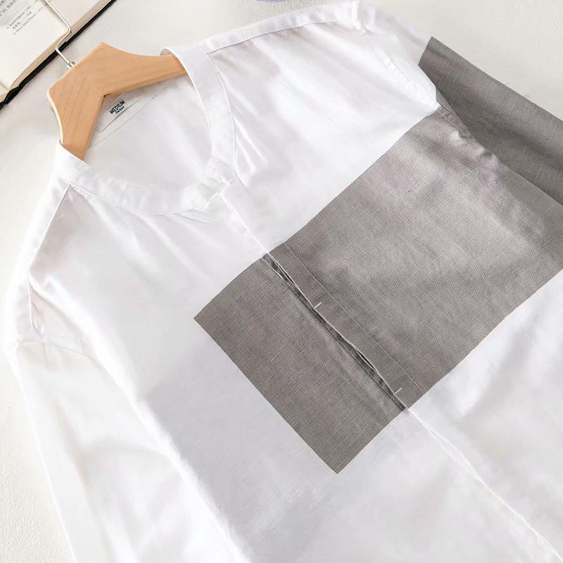 Màu Sắc Áo Sơ Mi Tay Lửng Bằng cotton Lanh Thời Trang Mùa Hè Cho Nam