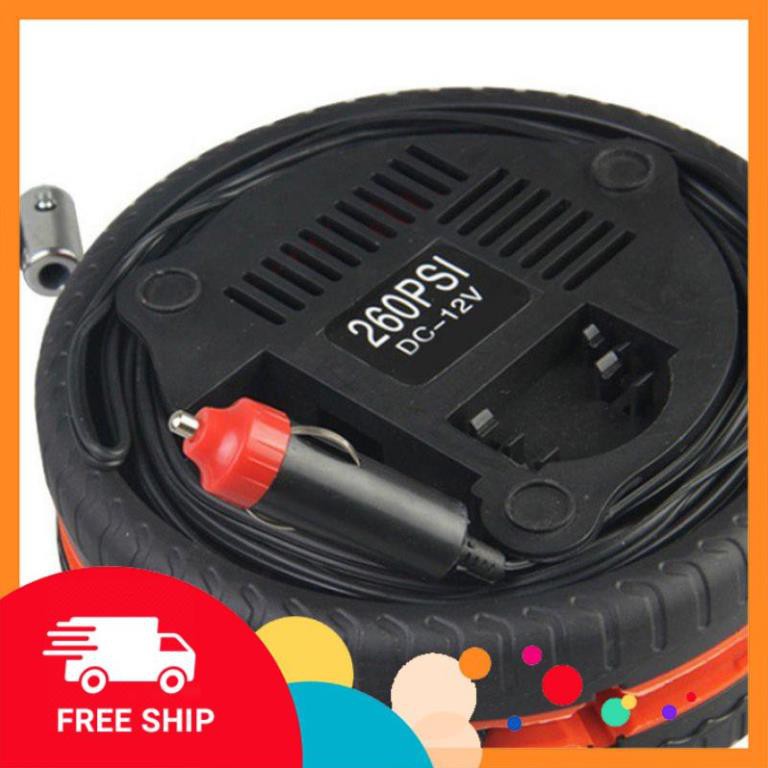 💥XẢ HÀNG💥 Máy Bơm Lốp Xe Hơi Xe Máy Có Đồng Hồ 12V Air Compressor 260Psi