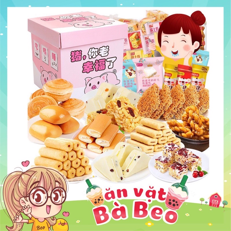 Bánh Đài Loan mix vị thùng 1kg đặc biệt