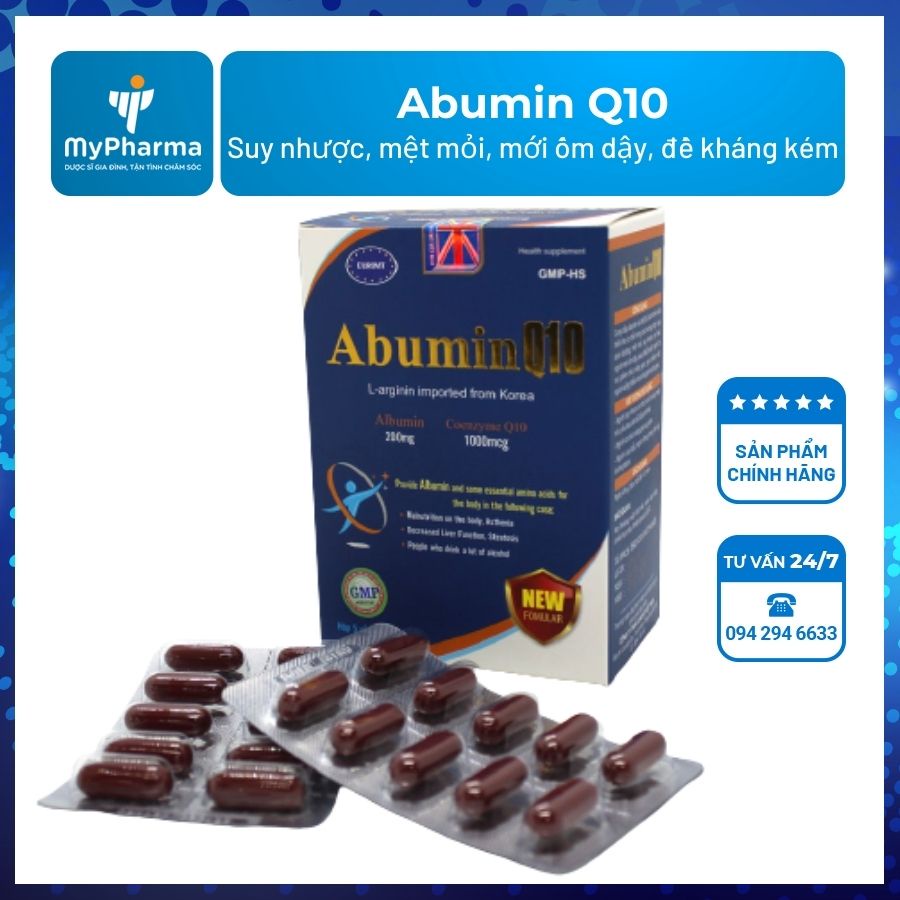 Abumin Q10 – Hỗ trợ cho người bị suy nhược cơ thể, mệt mỏi, mới ốm dậy, đề kháng kém