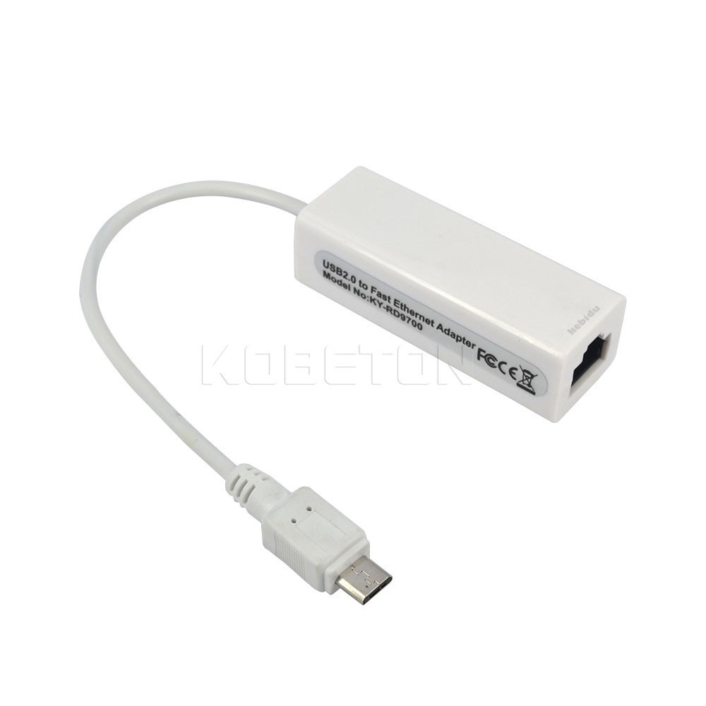 Cáp chuyển đổi cổng micro USB 2.0 sang Ethernet LAN RJ45 100Mbps