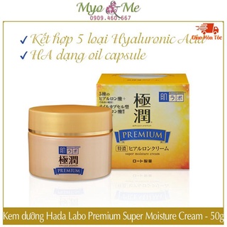Kem dưỡng ẩm chống lão hóa chuyên sâu Hada Labo Gokujyun Premium Super Hyaluronic Cream - 50g (hũ màu vàng)