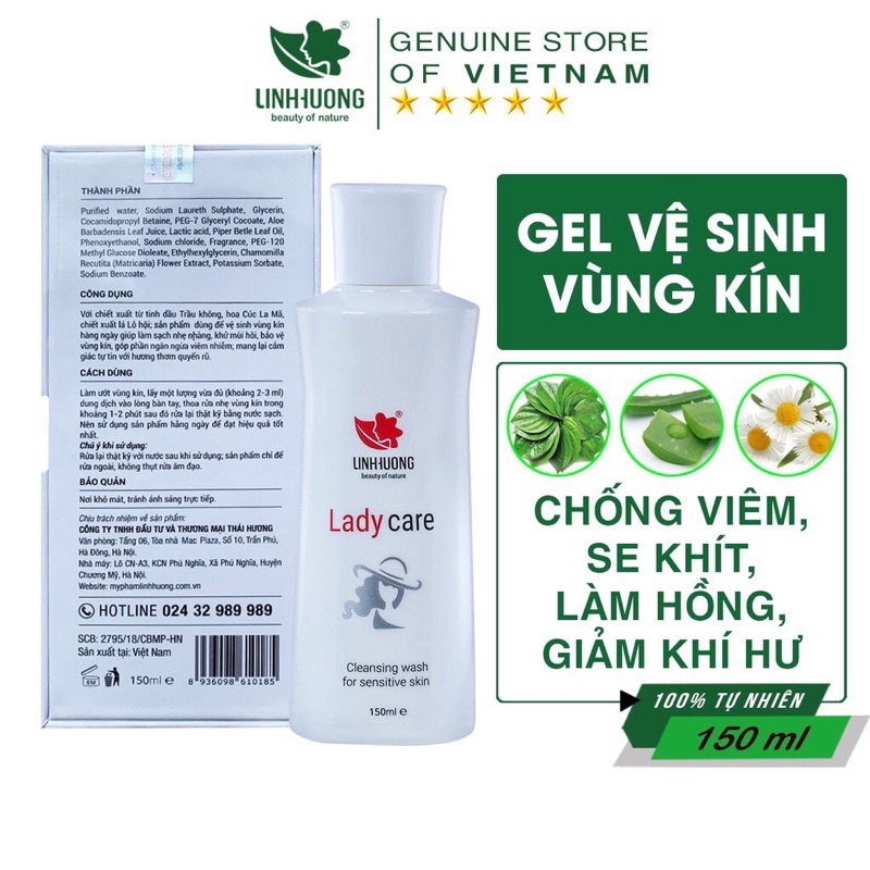 Gel phụ khoa Ladycare linh hương (Chính hãng)