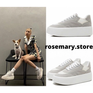 Có sẵn size 36_Giày trắng xám đế bánh mì Rose Blackpink