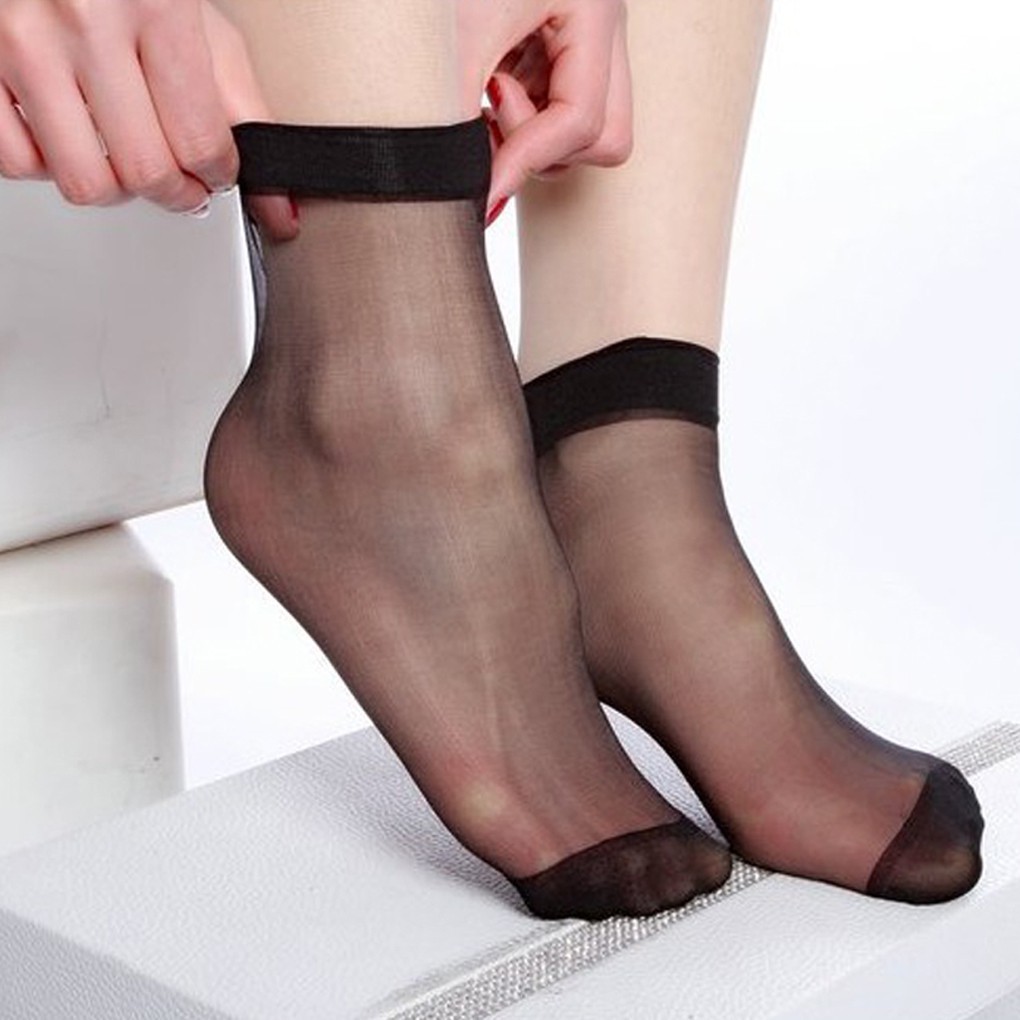 10 đôi tất mỏng cổ cao cực mát mịn cho nữ