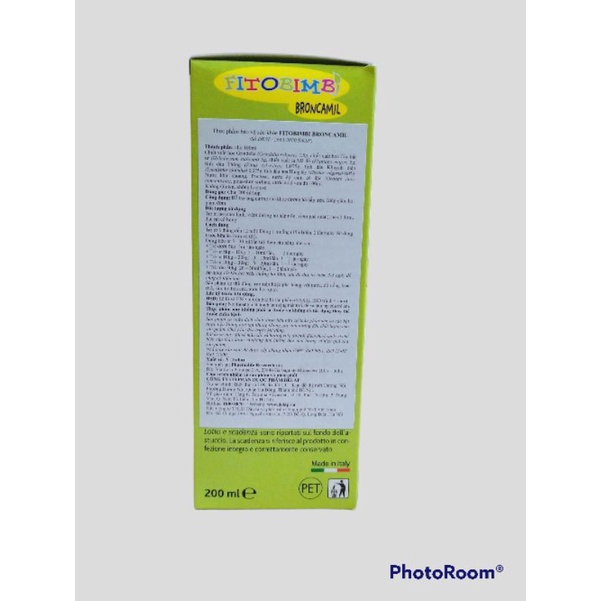 Fitobimbi Broncamil thảo dược giảm ho có đờm, ho viêm họng