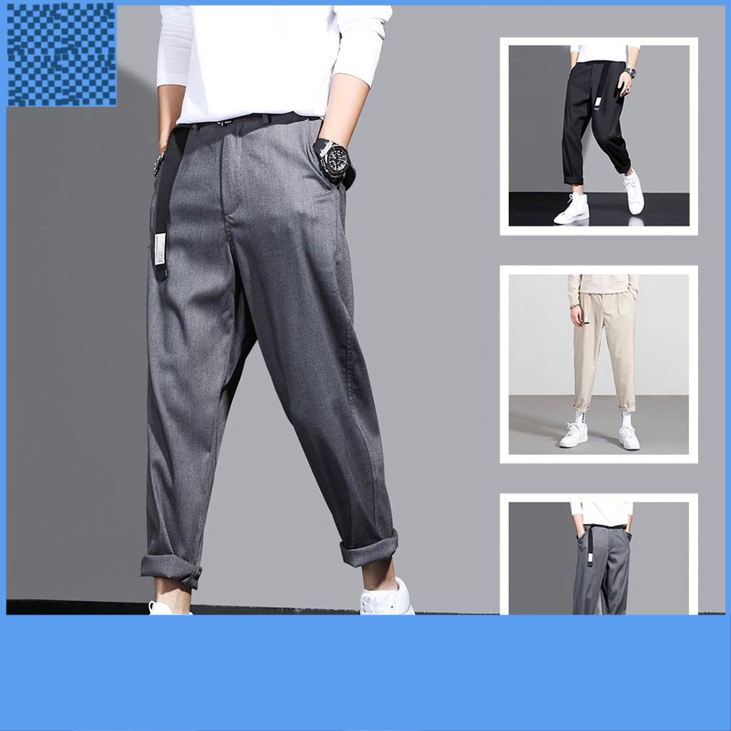 Quần Baggy Nam Kiểu Quần Tây Âu Chinos Trơn Đơn Giản Mặc Kiểu Xắn Gấu ZENKODLMEN JOGGER NAM 9000066C