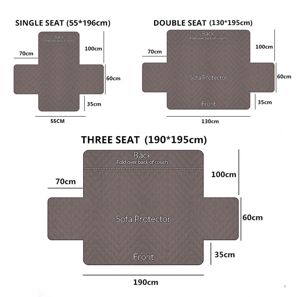 TS0 Pet's Couch Cover Stretch Sofa Seat Lounge Protector 1-2-3 Seater Waterproof Tophope