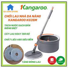 Chổi lau nhà đa năng Kangaroo KG26M hàng chính hãng có thể tách nước sạch nước bẩn