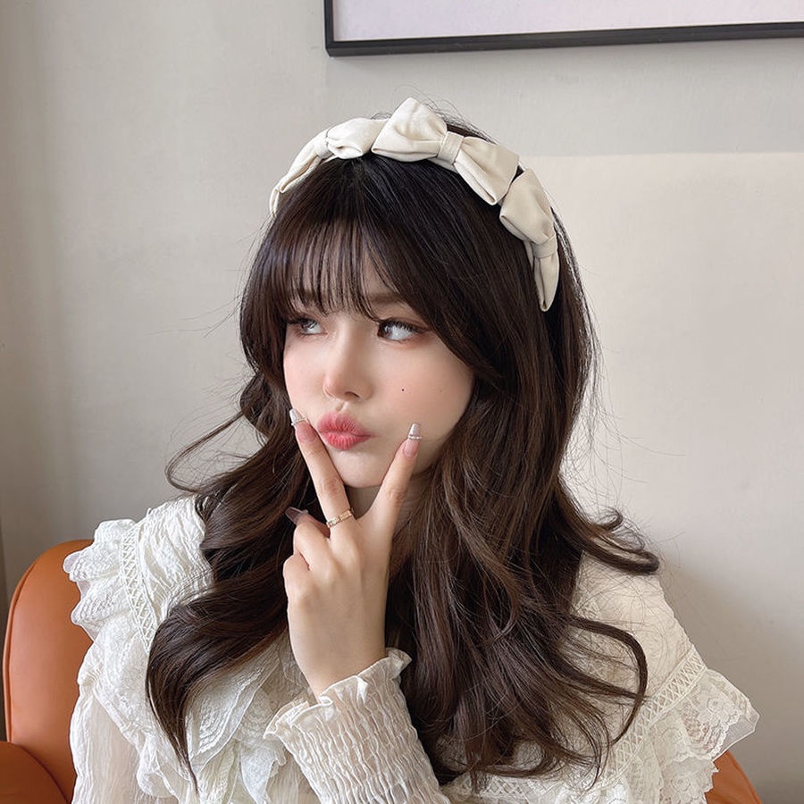 Băng Đô Nơ Màu Trơn Phong Cách Hàn Quốc Cho Nữ