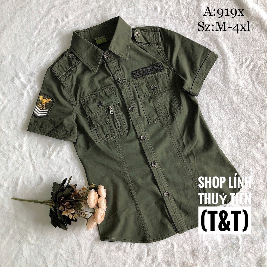{HCM}_ÁO SƠ MI NỮ TAY NGẮN DÁNG ÔM, ÁO SƠ MI NỮ LÍNH, ÁO SƠ MI NỮ ĐẸP_Thủy Tiên Shop