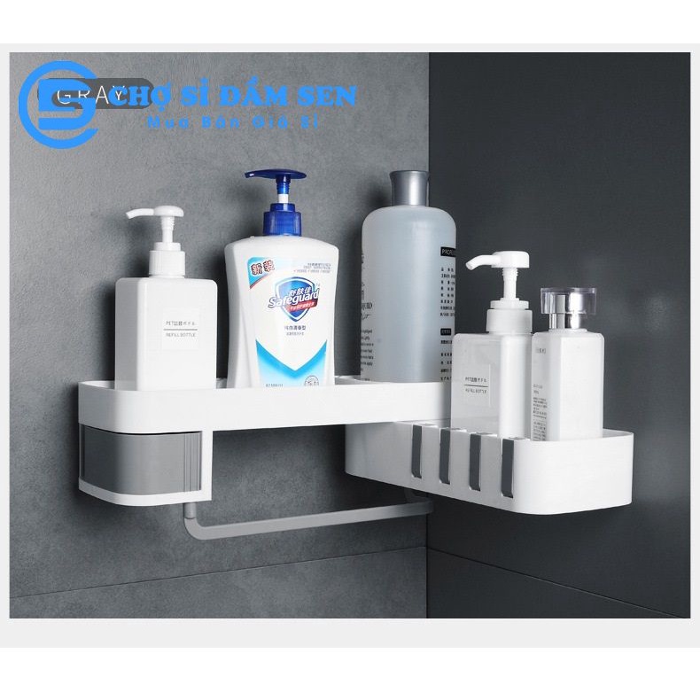 Kệ nhà tắm xoay 2 tầng sang trọng, xoay 180 độ kệ để đồ nhà bếp xoay tiện dụng G164-KNTXoay