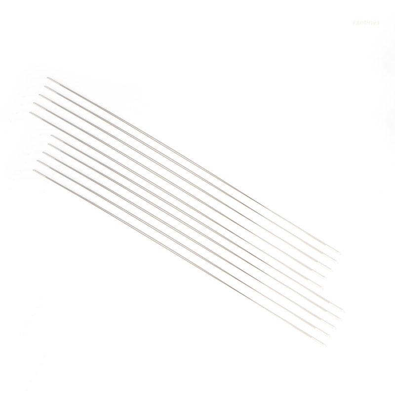 Bộ 10 Kim Xâu Chuỗi Hạt Tròn To 125x0.6mm Dùng Làm Trang Sức DIY