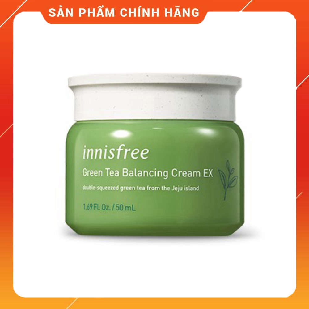 [Mẫu mới 2019] Kem Dưỡng Trà Xanh Dành Cho Da Hỗn Hợp – Innisfree Green Tea Balancing Cream Ex