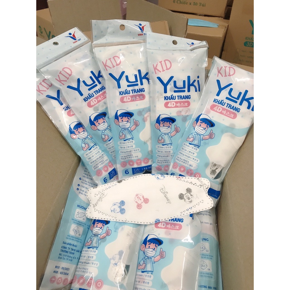 [1 cái chỉ có 2.5k]Khẩu trang 4D YUKI kháng khuẩn trẻ em Mickey 1 bịch/6 cái (Mua nhiều giá chỉ từ 2.2k) | BigBuy360 - bigbuy360.vn