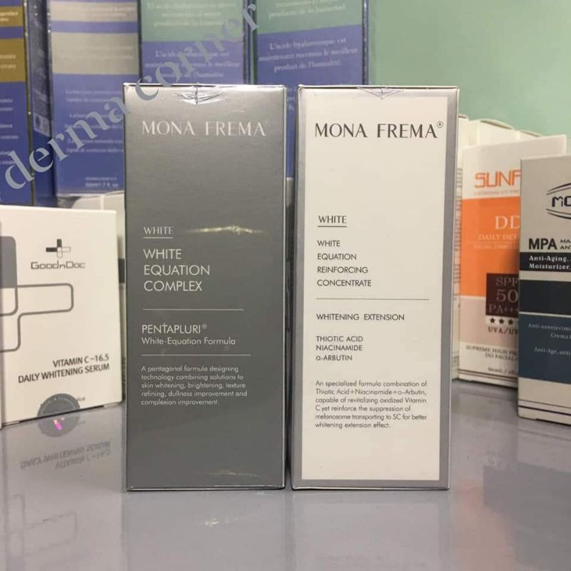 CẶP SERUM + KEM LÀM TRẮNG DA MONA FREMA WHITE