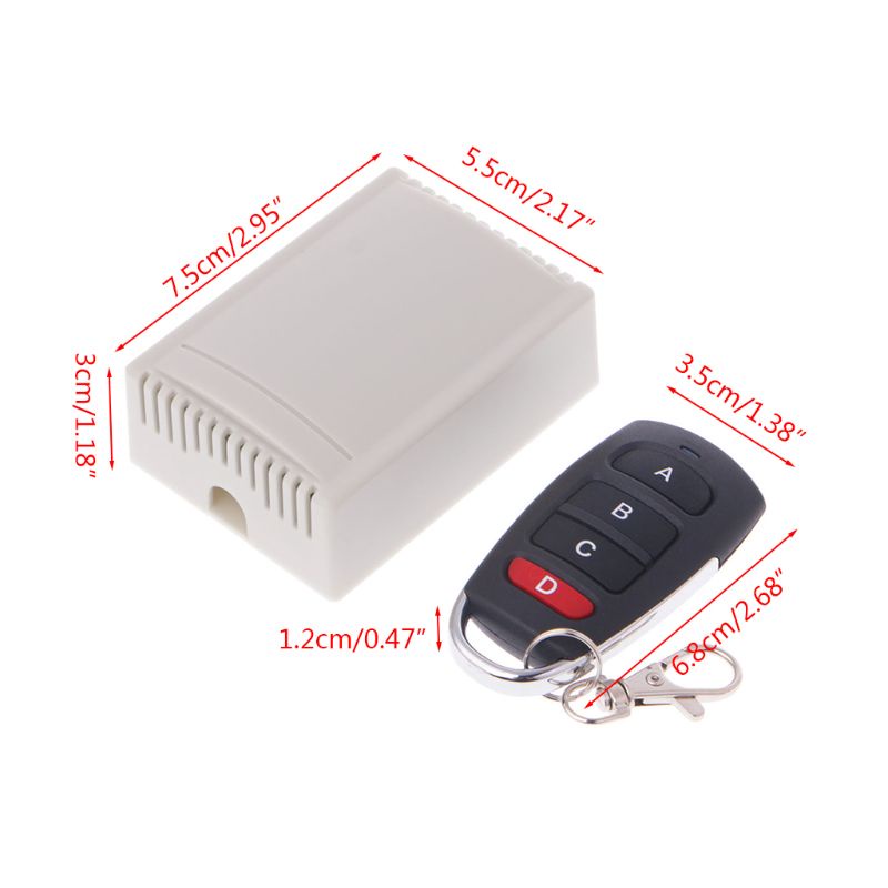 Bộ Rơ Le Điều Khiển Từ Xa Không Dây Cho DC 24V 4CH + Bộ Phát 31